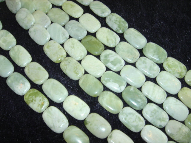 20mm x 30mm Rectangle Milky Jade – ambient gemsnbeads